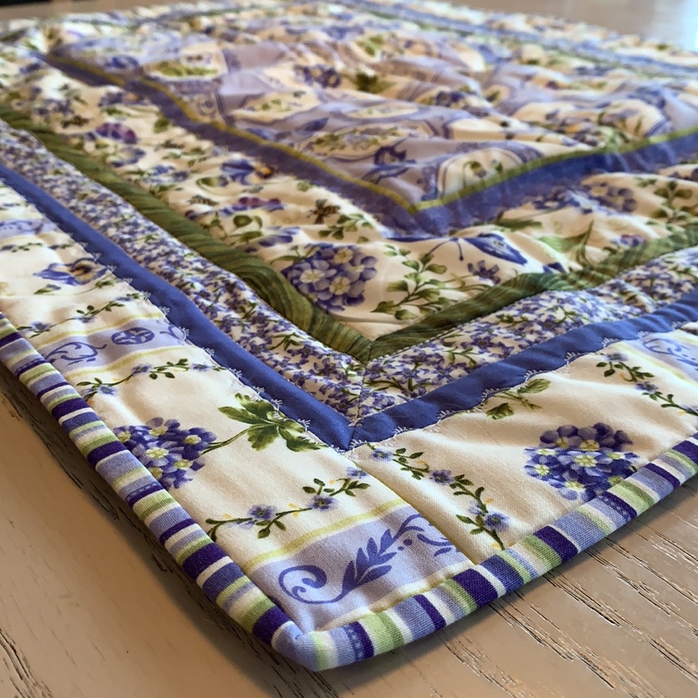 SALE!! Handmade Quilted table topper or flag.     3